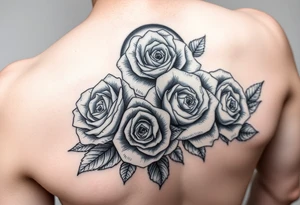 Different time pieces with different times showing and for the filler something that compliment roses for males tattoo idea