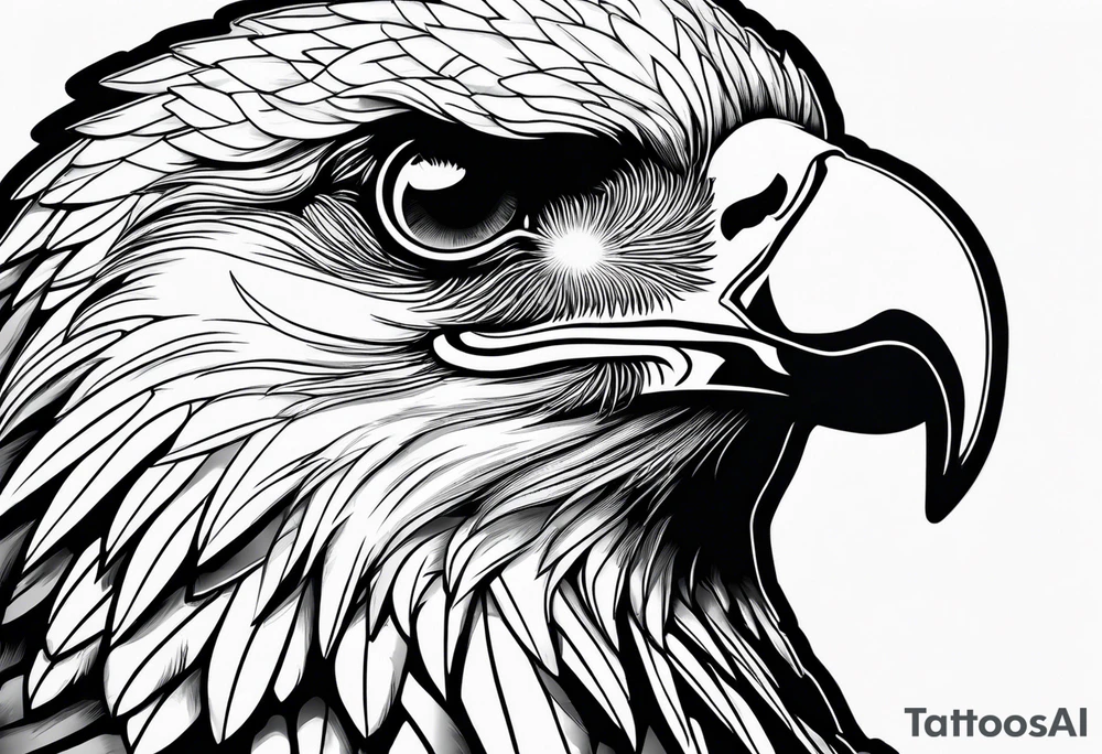 Eagle and a White Dove side by side tattoo idea