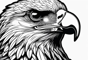 Eagle and a White Dove side by side tattoo idea