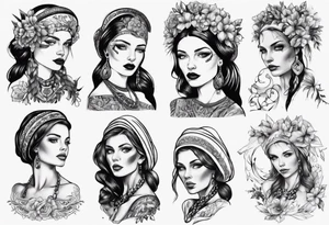Beautiful Ukrainian Woman tattoo idea