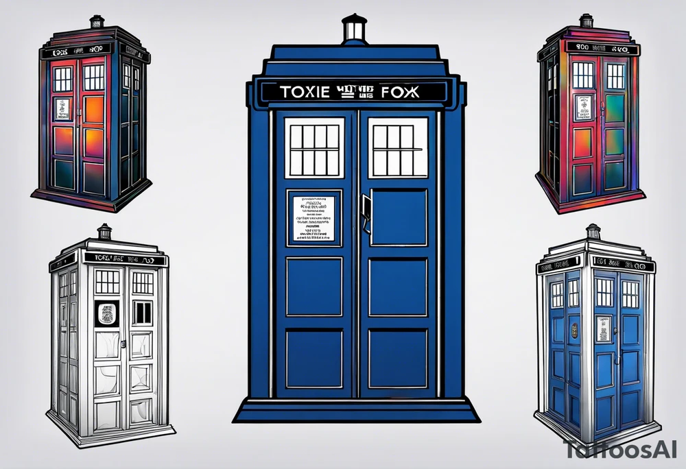 Only the tardis. Nothing else. tattoo idea