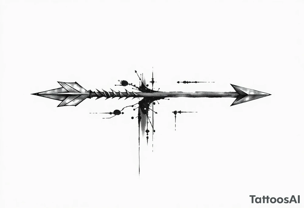 one arrow the look down tattoo idea
