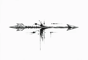 one arrow the look down tattoo idea