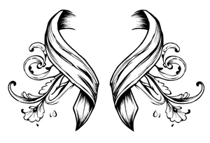 Lace ribbon tattoo idea