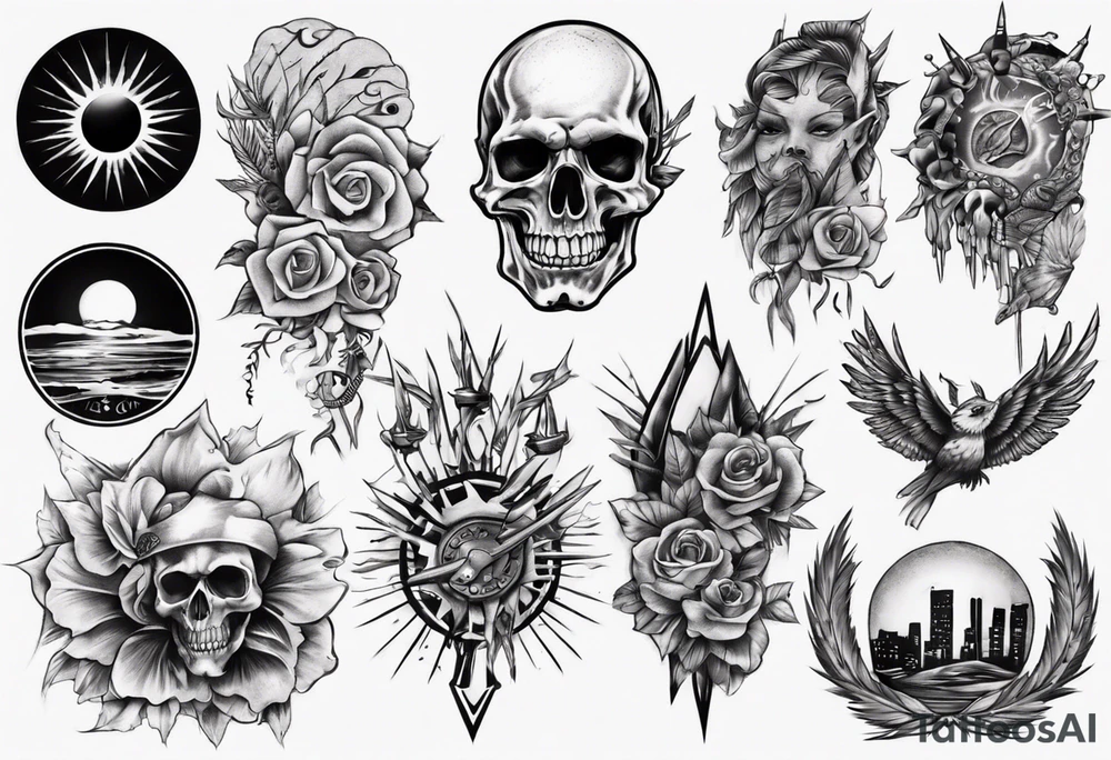 sunset strip tattoo idea