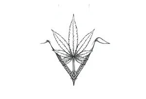 Weed money sign bandana tattoo idea
