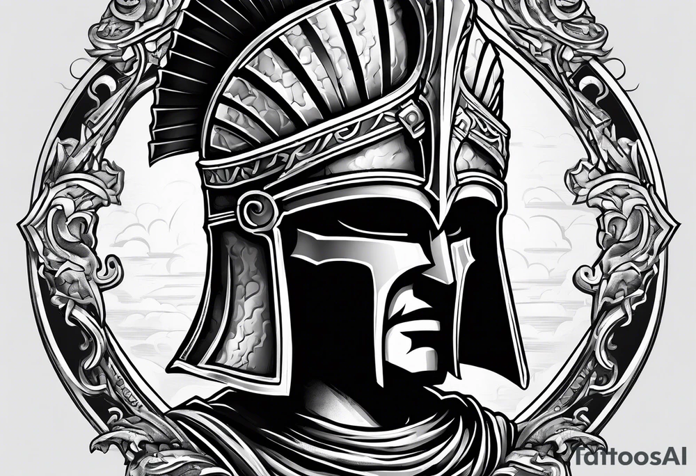 “If you’re going thru hell keep going” wrapped around a spartan helmet. tattoo idea “If you’re going thru hell keep going” wrapped around a spartan helmet. tattoo idea