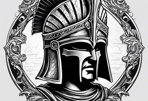 “If you’re going thru hell keep going” wrapped around a spartan helmet. tattoo idea