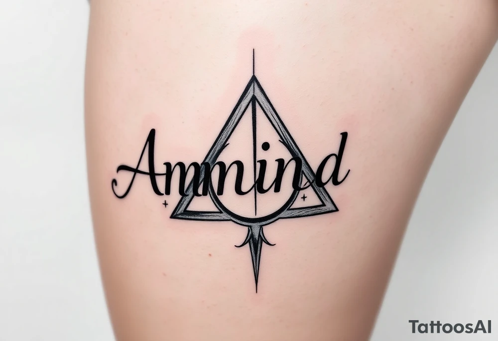 Amanda name, with deathly hallows tattoo idea