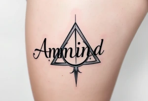 Amanda name, with deathly hallows tattoo idea