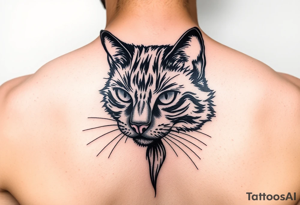 black cat tattoo idea