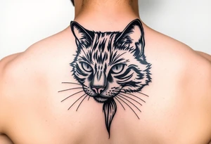 black cat tattoo idea