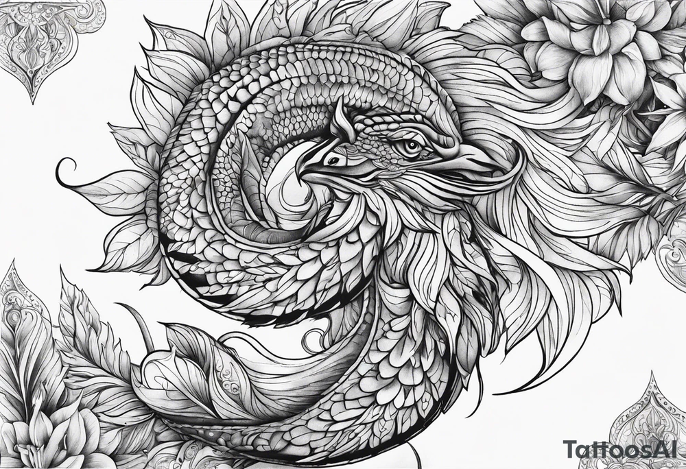 Naga kobieta z odkrytymi piersiami, anielskie skrzydła pali papierosa, tattoo idea