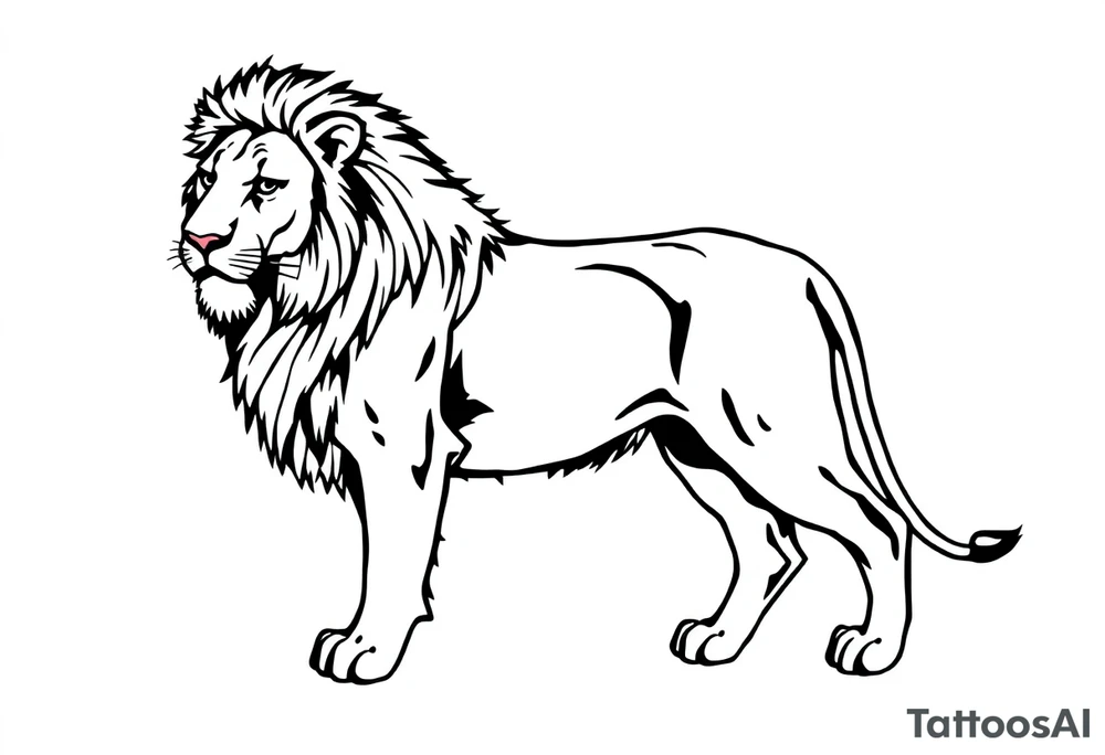 a lion tattoo idea
