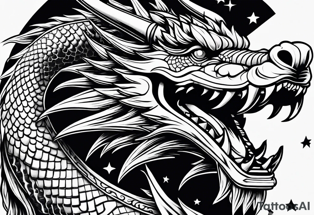 Dragon, shogun, star wars, army tattoo idea