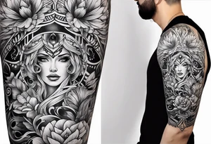 shoulder tattoo half sleeve tattoo idea