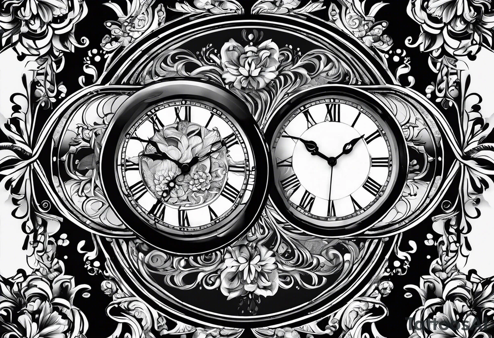 black digital clocks with time 22:22 tattoo idea