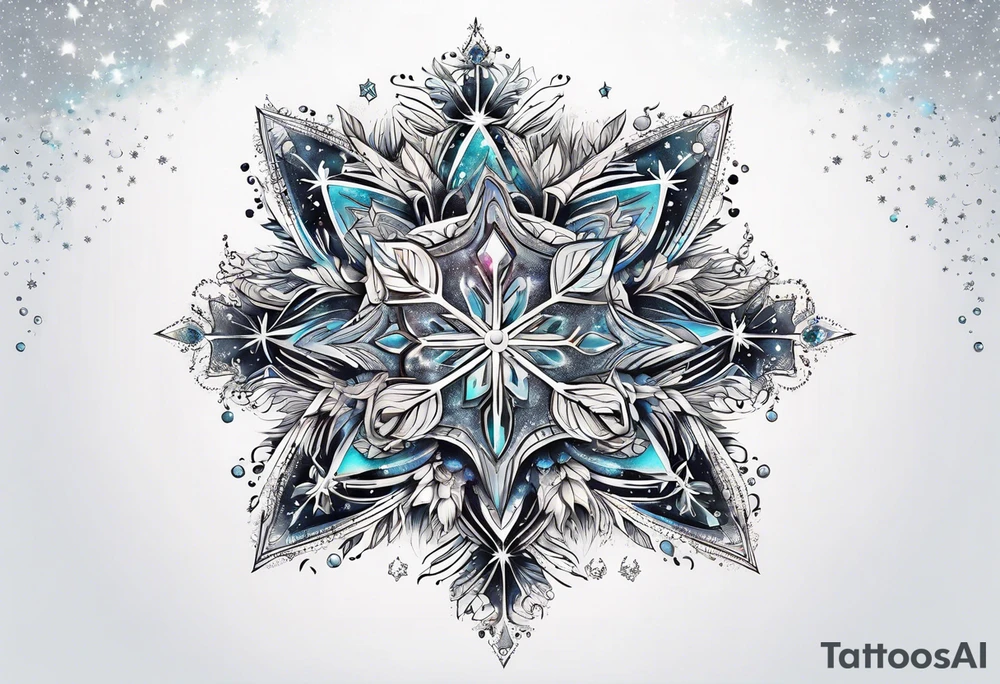 Constellation, animal, snowflake tattoo idea
