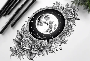 simple eclipse tattoo idea