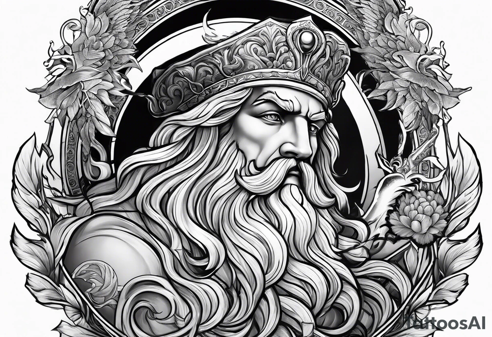 Poseidon mit umhang tattoo idea