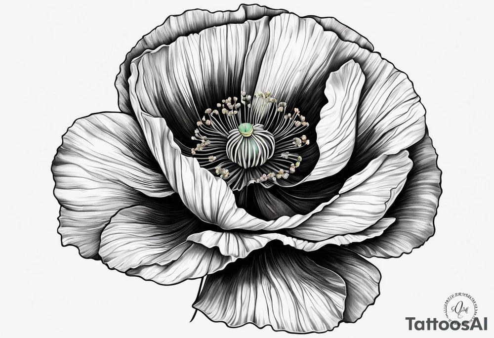 Poppy flower tattoo idea