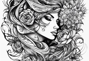 extreme twisted detangled tissue arm tattoo idea