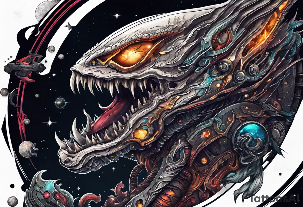 Space monster tattoo idea