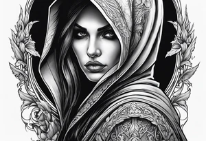 Female grim reaper tattoo idea