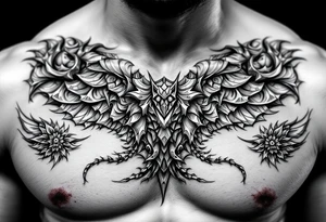 Chest armor tattoo idea