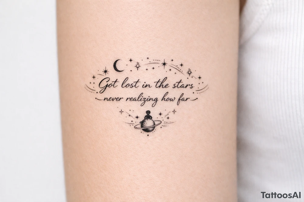 Got lost in the stars never realizing how far tattoo idea