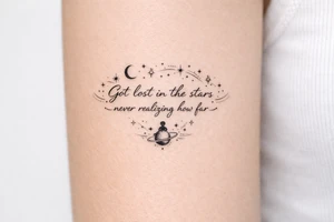 Got lost in the stars never realizing how far tattoo idea