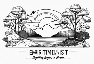 Everything happens for a reason tattoo idea