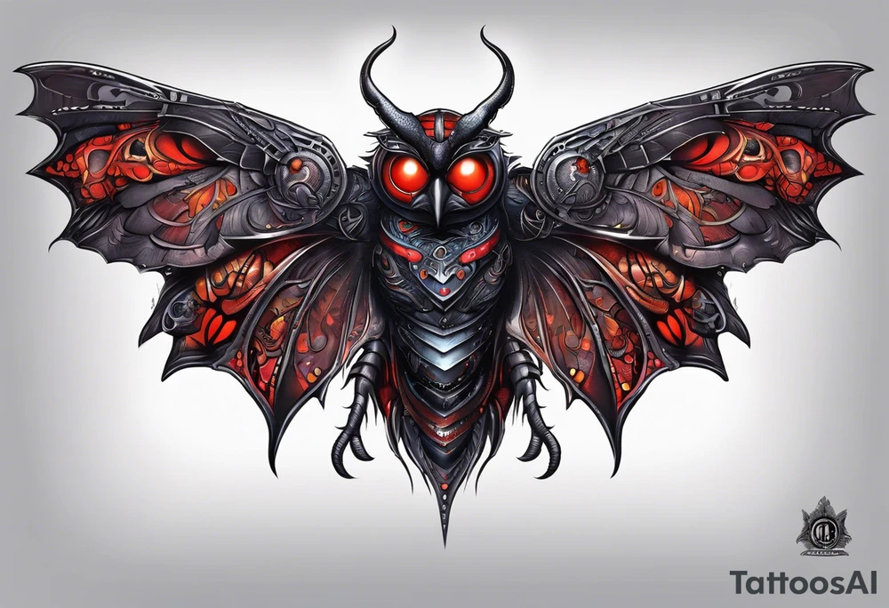 Mothman in action tattoo idea