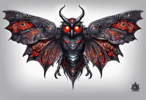 Mothman in action tattoo idea
