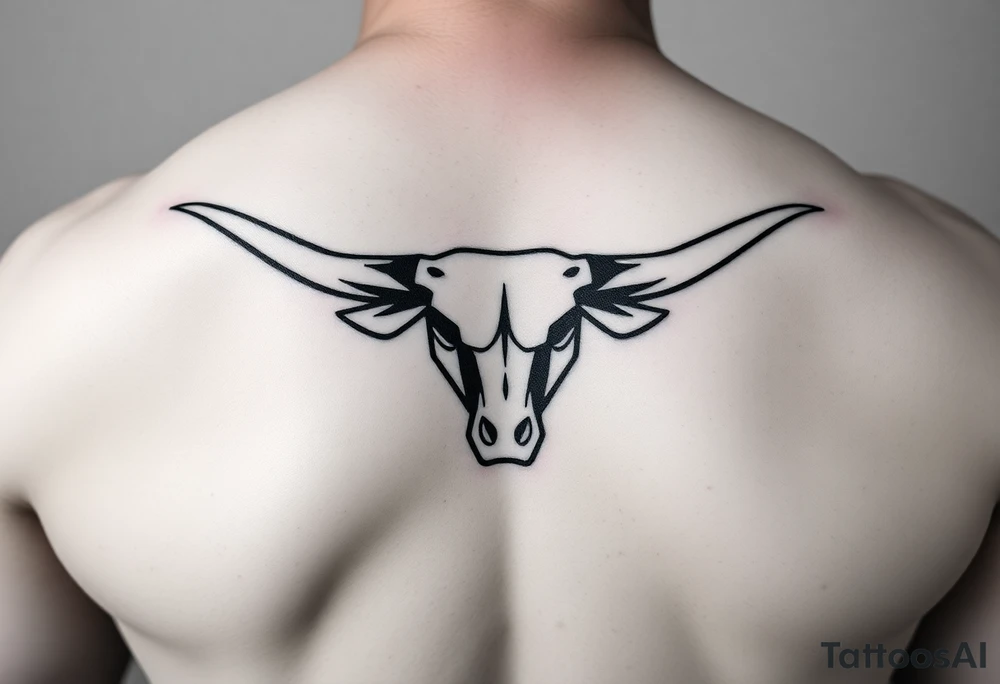 Football tattoo of the Texas longhorn tattoo idea
