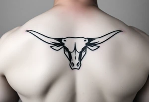 Football tattoo of the Texas longhorn tattoo idea