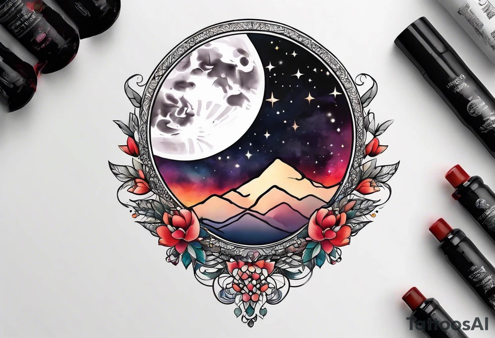 Half moon tattoo idea