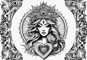 un corazon adentro el sol y el mar tattoo idea