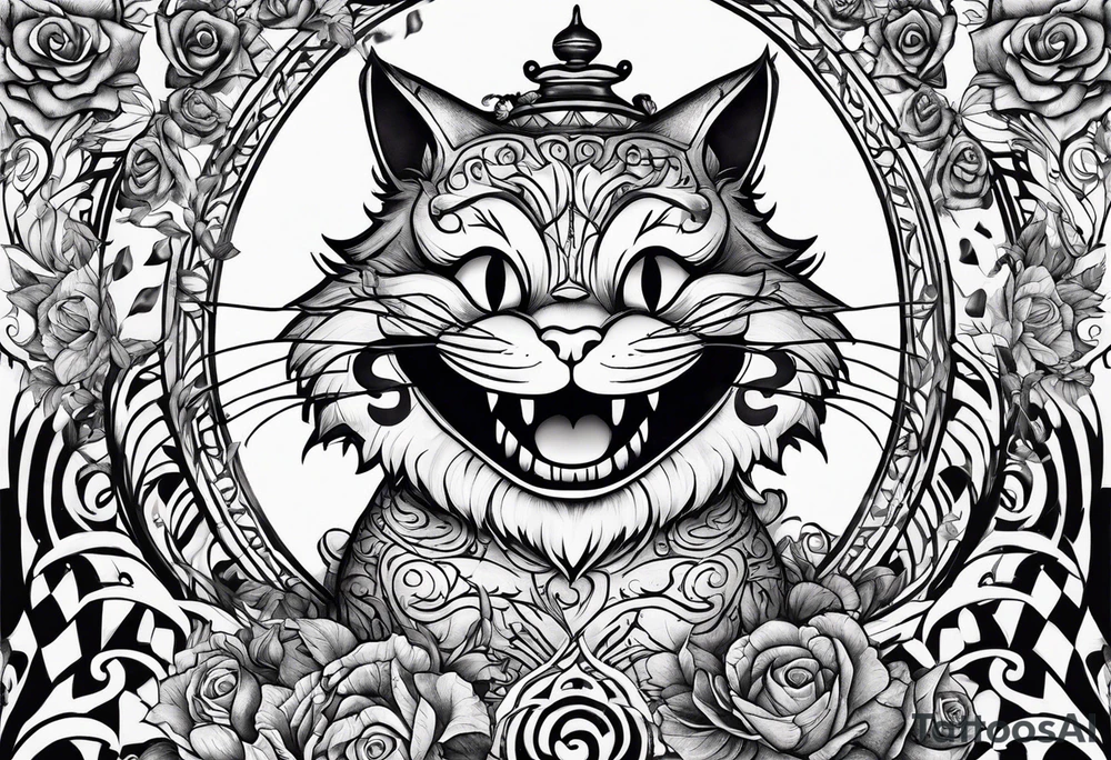 Alice in wonderland, Cheshire cat tattoo idea