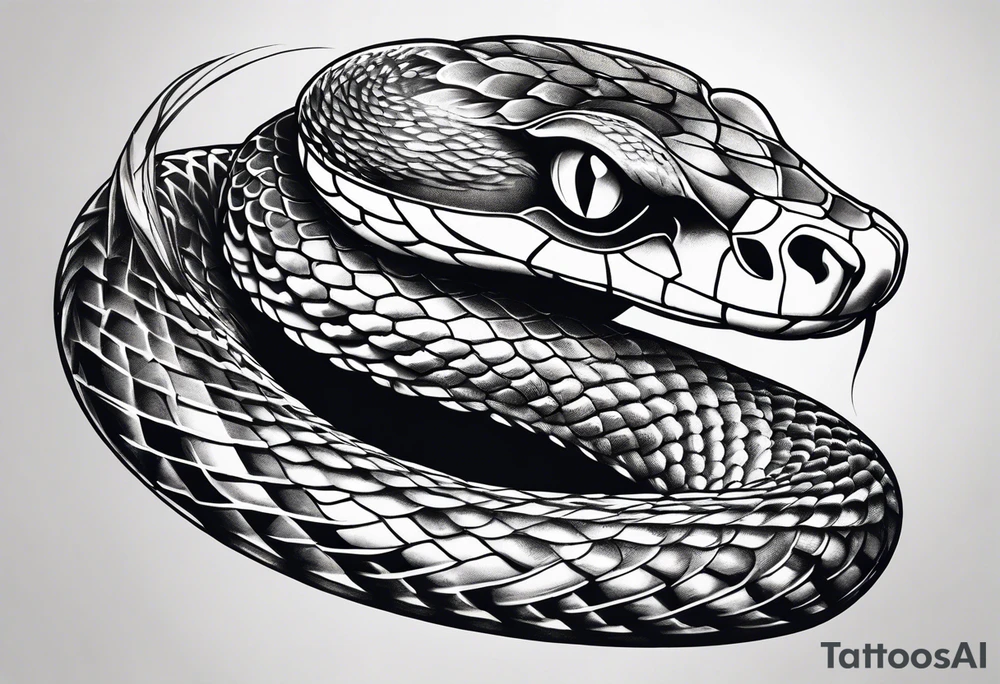 Snake cut into pieces tattoo idea