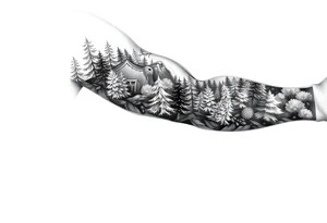 Coniferous forest forearm tattoo sleeve tattoo idea