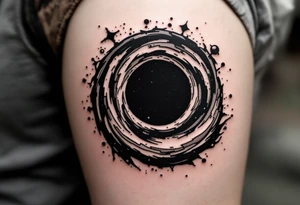 2 different universe's on each side of a black hole tattoo idea