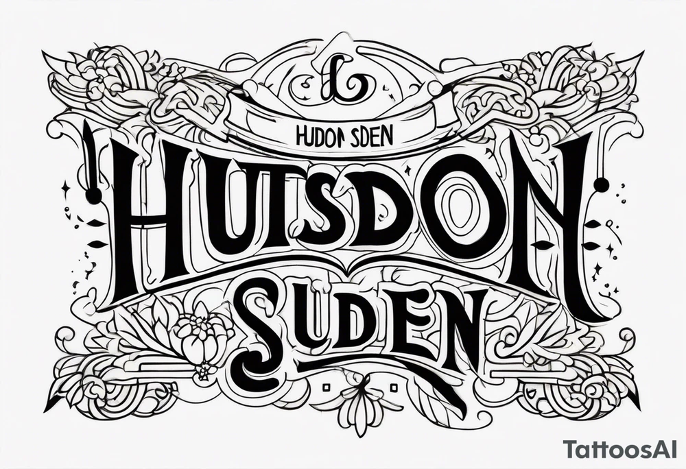 Hudson Sugden written as a name tattoo idea