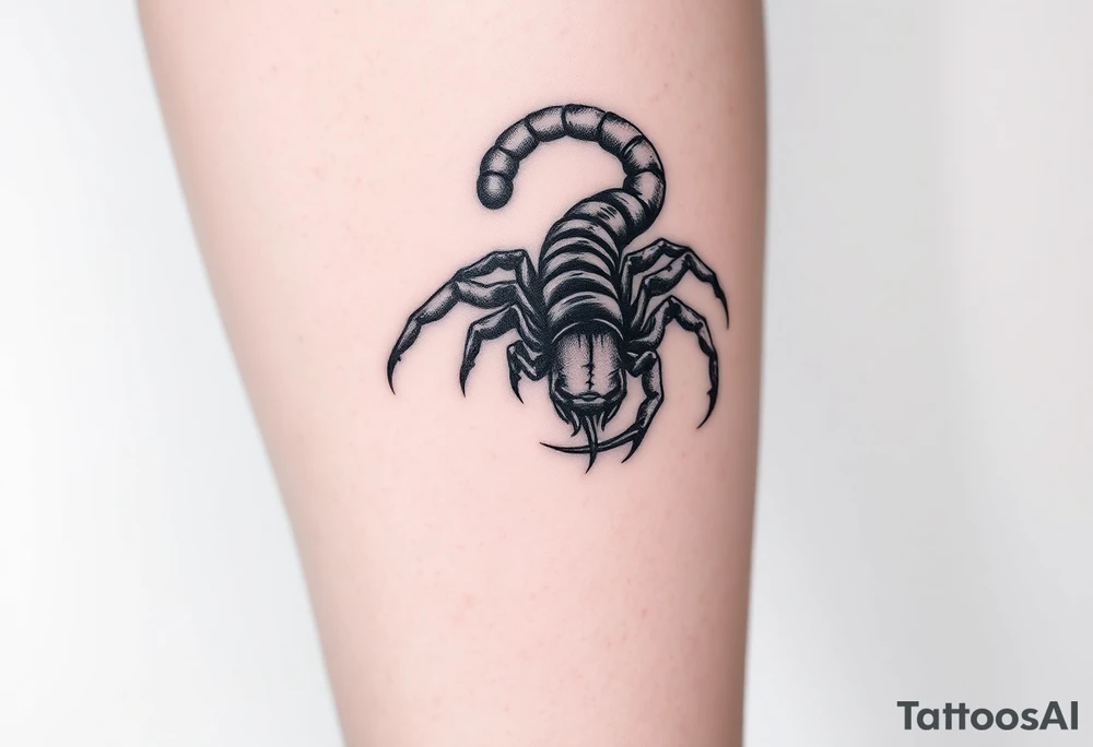 a creepy blackwork centipede tattoo on the inner calf tattoo idea