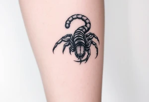 a creepy blackwork centipede tattoo on the inner calf tattoo idea