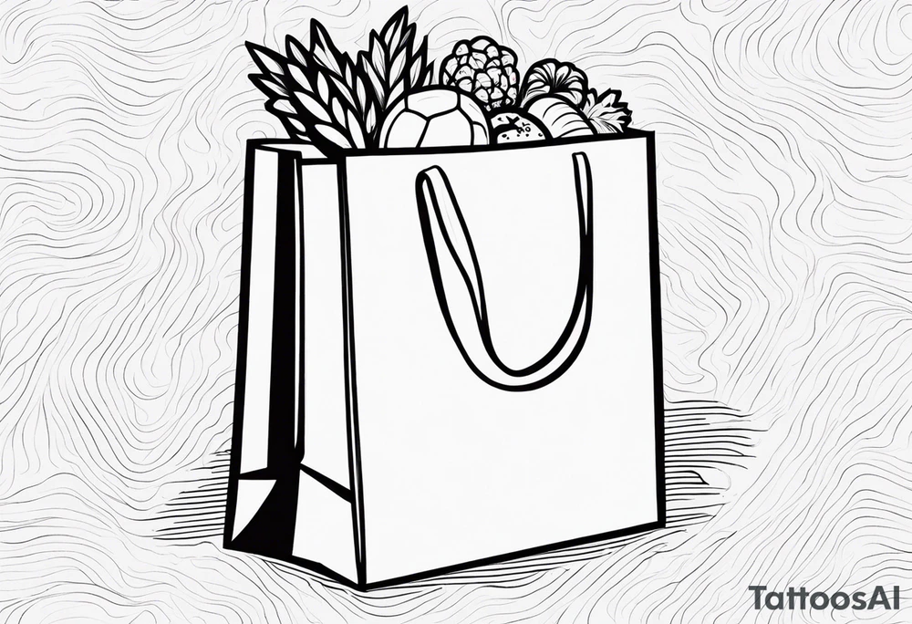 Thank you grocery bag tattoo idea