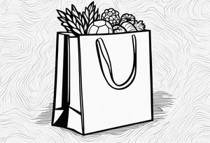 Thank you grocery bag tattoo idea