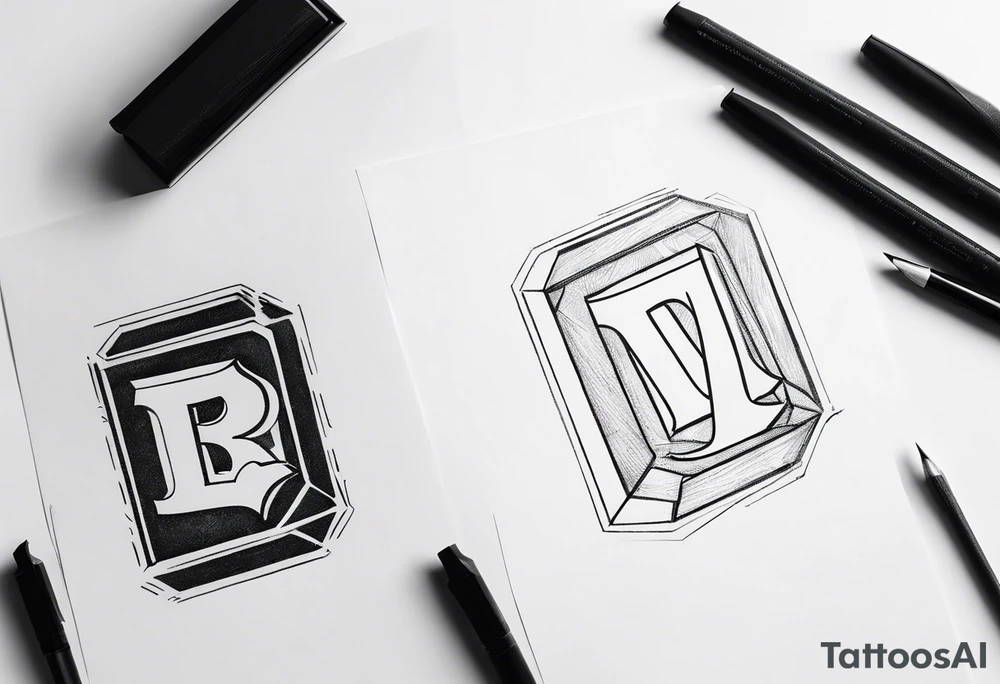 letter opened and a letter with stamp tattoo idea