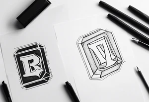 letter opened and a letter with stamp tattoo idea