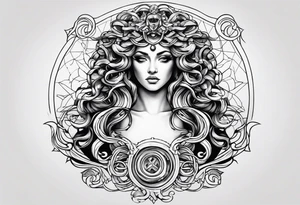 Gruselige und Düstere Medusa tattoo idea